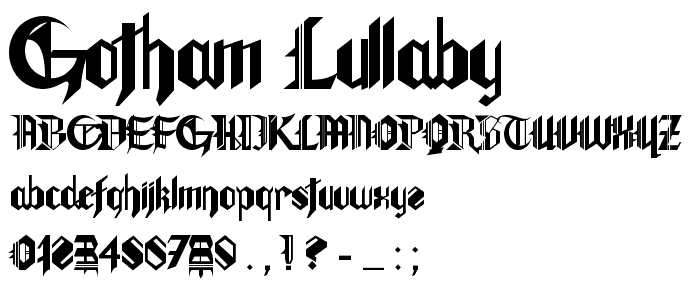 Gotham Lullaby font